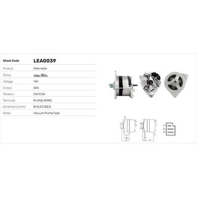 Alternatör  LUCAS ELEKTRIK LEA0039