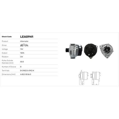 Alternatör  LUCAS ELEKTRIK LEA0941