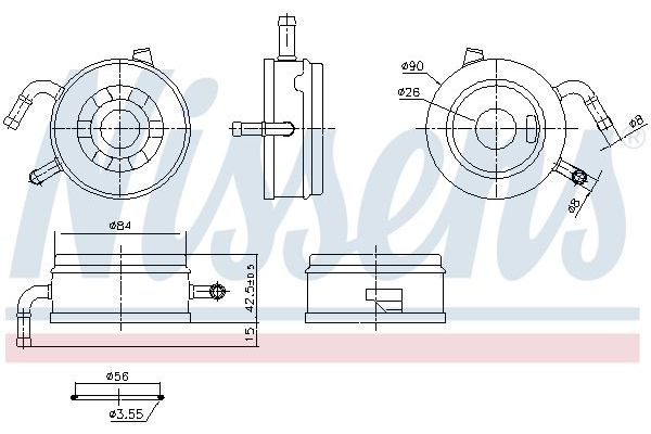 Motor Yağ Soğutucu  Toyota Corolla Combi SW (E12)(2002->)  MAHER 32694
