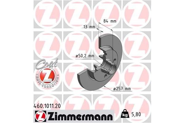 Fren Disk Ayna Ön Sağ ve Sol ZIMMERMANN 460.1011.20