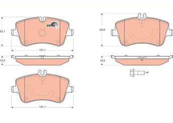 Fren Disk Balata Arka WONGA 271106  A0034206220 A0034209420 60576A 34206220 003 420 62 20 A 003 420 62 20