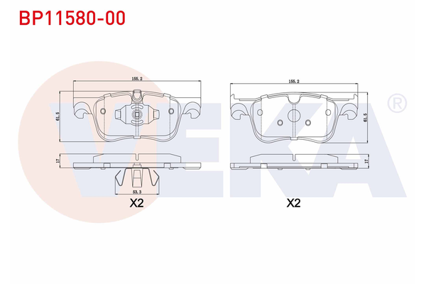 Fren Disk Balata Ön Opel Combo Life E (2018->)  VEKA BP11580-00