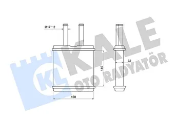 Kalorifer Radyatörü  KALE 370685  KKY0161A10 KK15161081 KK14A61A10