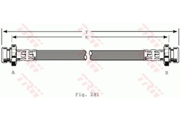 Fren Hortumu Arka Sağ veya Sol Nissan Primera 4 Kapı/ Traveller [SW] (P10/W10)(1989->)  OSSCA 00690