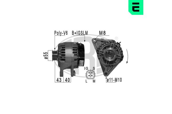 Alternatör  Toyota Avensis (T25)(2003->)  ERA 210980A
