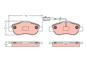Fren Disk Balata Ön TRW GDB2405  1778384 77365817