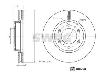 Fren Disk Ayna Ön Sağ ve Sol SWAG 33 11 0892  1879954 1 879 954 EB3C1125BA EB3C-1125-BA