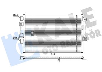 Klima Radyatörü  KALE 389200  8200137650 6001548129 2765000QAK 82 00 137 650