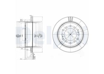 Fren Disk Ayna Arka Sağ ve Sol DELPHI BG3557  4243160201 4243160270 4243160200 42431-60200 42431-60201 42431-60270
