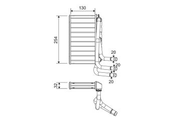 Kalorifer Radyatörü  VALEO 811651  64116968204 6968204 6 968 204 64 11 6 968 204