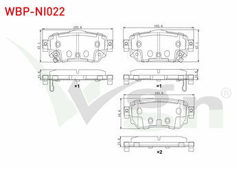 Fren Disk Balata Arka WGN WBP-NI022  440605889R 440606633R D40604CA0A D40604CA0B D40604CA0C D40604EA0A D40604EA0B D40605SA0A 440603981R 440606446R D4060-4EA0A D4060-4CA0A D4060-5SA0A D4060-4EA0B D4060-4CA0B D4060-4CA0C 44 06 064 46R 44 06 066 33R 44 06 039 81R 44 06 058 89R