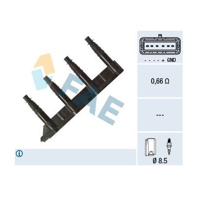 Ateşleme Bobini  Peugeot 206 SW (08.2002->)  CADIC 45011085