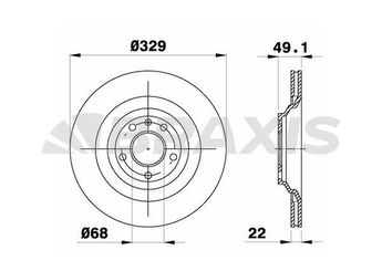 Fren Disk Ayna Arka Sağ ve Sol BRAXIS AE0760  4F0615601F