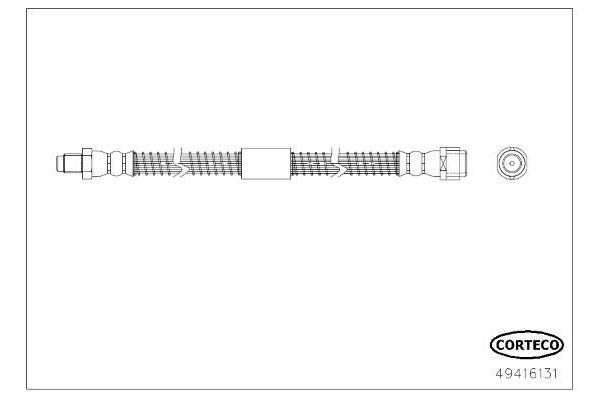 Fren Hortumu Ön Sağ veya Sol Mercedes S -Serisi Sedan (BM 221)(06.2005->)  BSG 60-730-028