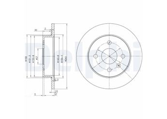 Fren Disk Ayna Arka Sağ ve Sol DELPHI BG3403  90498304 9117771 9196587 569108 569111