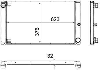 Su Radyatörü  MAHLE CR 766 000P  52463045 17117795138 7795138 7 795 138
