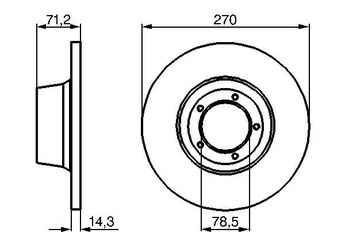 Fren Disk Ayna Arka Sağ ve Sol BOSCH 0 986 478 190  1117075 1539549 5022674 5022677 6041696 6166056 76VB1125AB 86VX1125BA