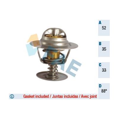 Termostat 88 °C  Ford Scorpio 4 Kapı/S.Wagon (1995->)  FAE 5305188
