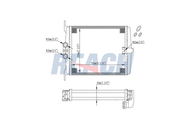 Kalorifer Radyatörü  Mercedes S -Serisi Sedan (BM 140)(10.1990->)  KRAFTVOLL 08050071