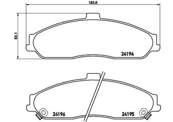 Fren Disk Balata Ön BREMBO P 10 052  12330681 19152863 19259588 88952499 88965625 89060211 12530681 19152862 19181427 88952008 88955513 89047708 89060327 89047670 89060330 92175204