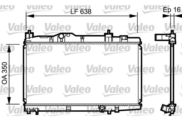 Su Radyatörü  Toyota Yaris Verso (NCP2/NLP2)(1999->)  VALEO 734916