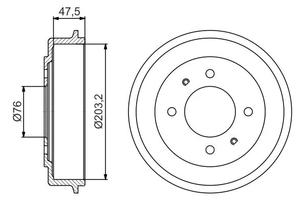 Kampana Arka Sağ veya Sol Hyundai Lantra S.Wagon (RD)(1999->)  BOSCH 0 986 477 180
