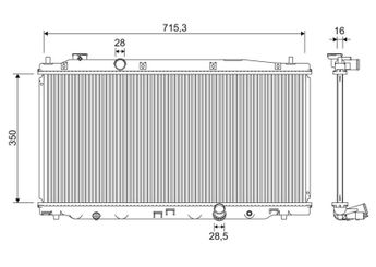 Su Radyatörü  VALEO 701353  164000H120 16400-0H120 164000H121 16400-0H121 164000H180 16400-0H180 164000H181 16400-0H181