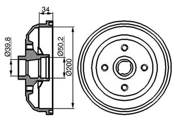 Kampana Arka Sağ veya Sol BOSCH 0 986 477 056  90509107 90425920 90 425 920 90 509 107 418025 4 18 025 418051 4 18 051 90375251