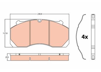 Fren Disk Balata Ön veya Arka TRW GDB5099  2995552 254625