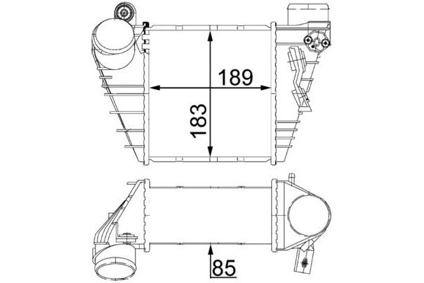 Turbo Radyatörü  Audi A3 (8L)(09.1996->)  MAHLE CI 22 000S