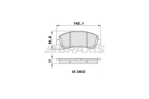 Fren Disk Balata Ön Nissan X-Trail (T31)(03.2007->)  BRAXIS AA0051