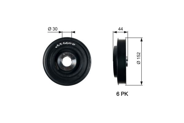 Krank Kasnak  Nissan Interstar (X70)(09.2002->)  GATES TVD1105