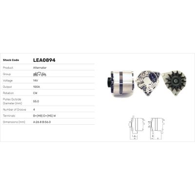 Alternatör  LUCAS ELEKTRIK LEA0894