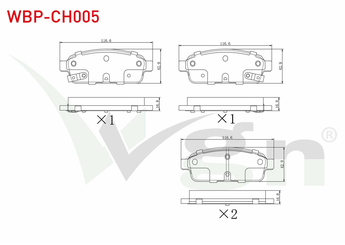 Fren Disk Balata Arka WGN WBP-CH005  