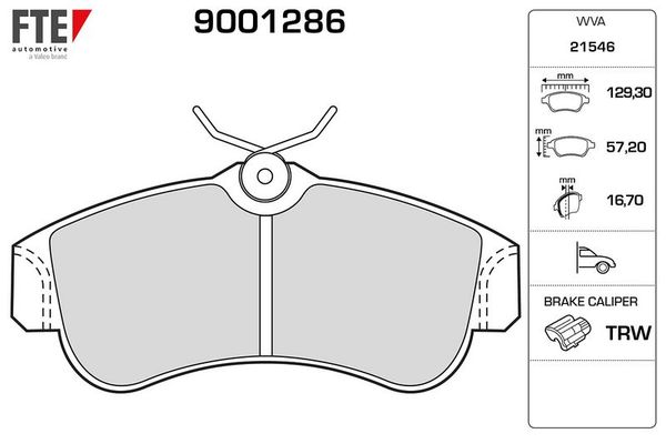 Fren Disk Balata Ön Nissan Primera 4 Kapı/ Traveller [SW] (P10/W10)(1989->)  FTE 9001286