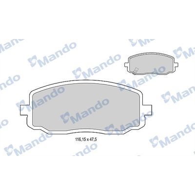 Fren Disk Balata Ön Kia Picanto (SA)(2004->)  MANDO MBF015216