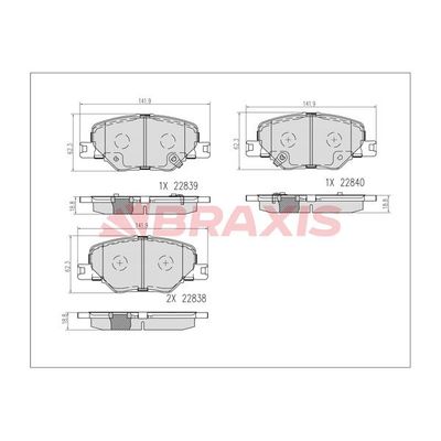 Fren Disk Balata Ön BRAXIS AB0607