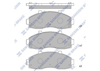 Fren Disk Balata Ön SANGSIN SP1091  K72A3328Z 0K72A3328Z