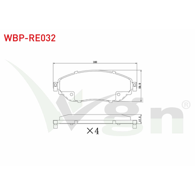Fren Disk Balata Ön WGN WBP-RE032