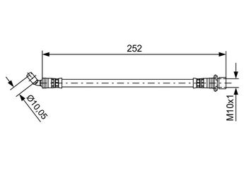 Fren Hortumu Arka Sağ veya Sol BOSCH 1 987 481 662  9094702D31 90947-02D31 9094702F23 9094702G15 9094702H00