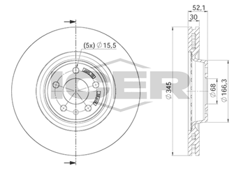 Fren Disk Ayna Ön Sağ ve Sol BRAXIS AE0865  4G0615301 4G0615301M 4G0615301Q 95B615301B 4G0 615 301 M 4G0 615 301 4G0 615 301 Q 95B 615 301 B