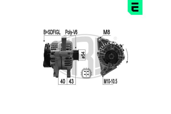 Alternatör  Toyota Corolla Combi SW (E12)(2002->)  ERA 210569A