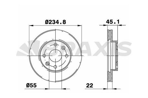 Fren Disk Ayna Ön Sağ ve Sol BRAXIS AE0460