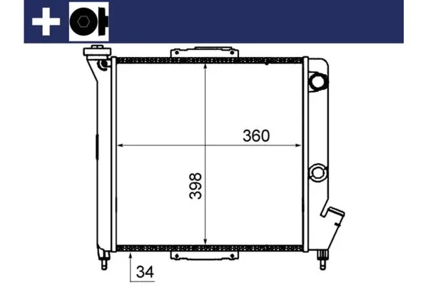 Su Radyatörü  Ford Transit Connect (CHC)(2013->)  MAHLE CR 832 000S