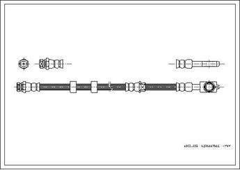 Fren Hortumu Ön Sağ veya Sol CORTECO 19031632  19031632 6Q0611701C