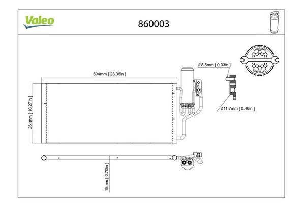 Klima Radyatörü  VALEO 860003
