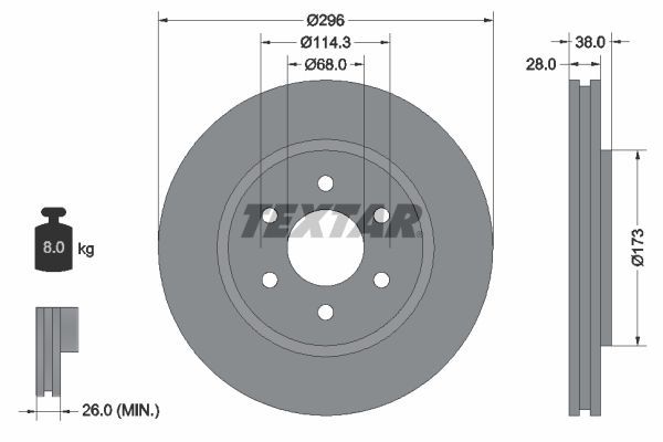 Fren Disk Ayna Ön Sağ ve Sol Nissan Navara Pickup (D40M)(05.2005->)  BOSCH 0 986 479 356