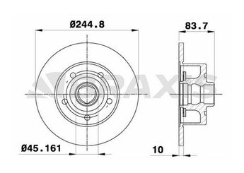 Fren Disk Ayna Arka Sağ ve Sol BRAXIS AD0243  8D0615301B 8D0615601B