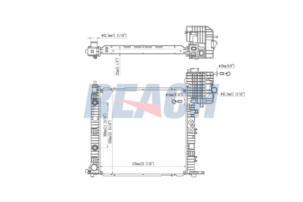 Su Radyatörü  Mercedes Vito Kombi (638)(02.1996->)  BEHR 8MK 376 721-411