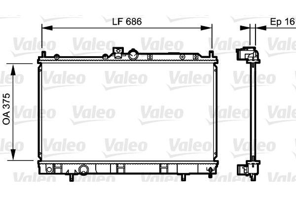 Su Radyatörü  Mitsubishi Lancer 4 Kapı/ Station W. (CS0A/W)(2003->)  VALEO 735198